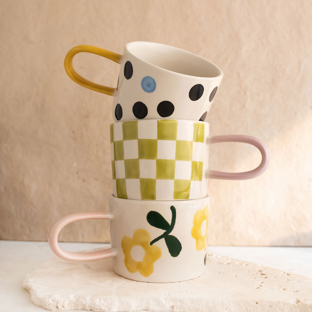 Ceramic Mug Yellow Flower