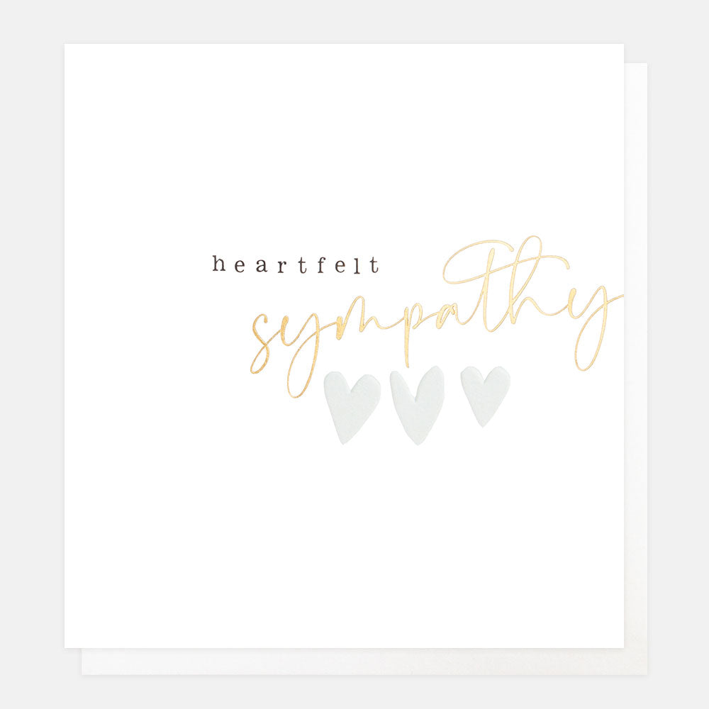 Heartfelt Sympathy Card Three Hearts