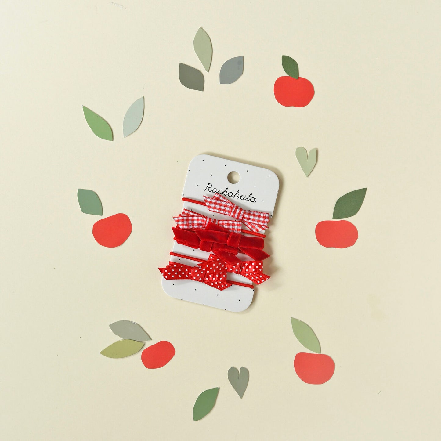 School Bow Pony Set - Red