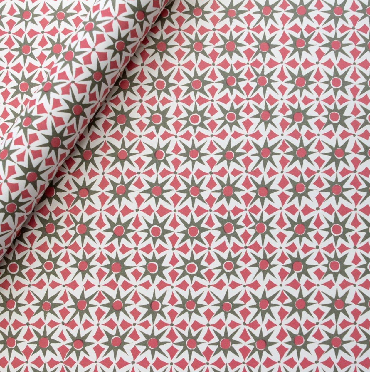 Gift Wrap - Alhambra Green and Pink