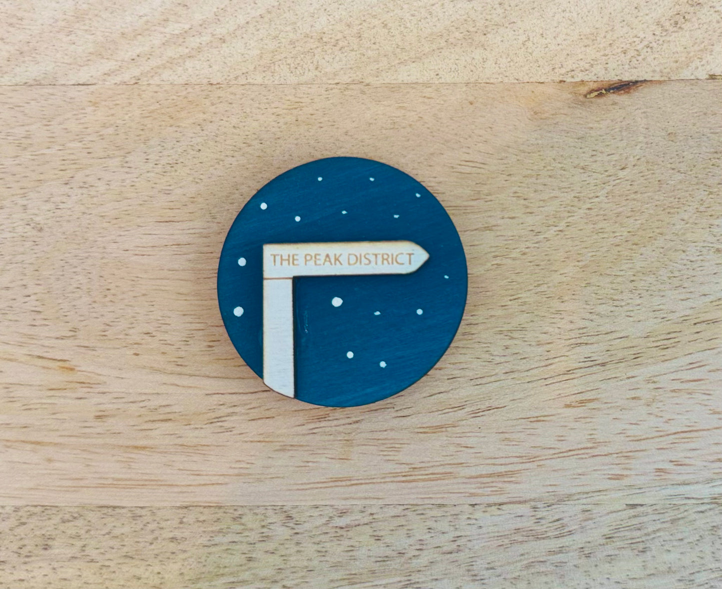 Night Sky Mini Signpost Magnet - The Peak District