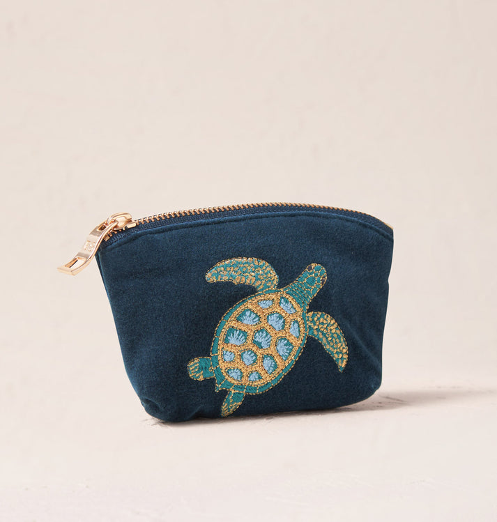 Turtle Conservation Coin Purse - Deep Marine Navy