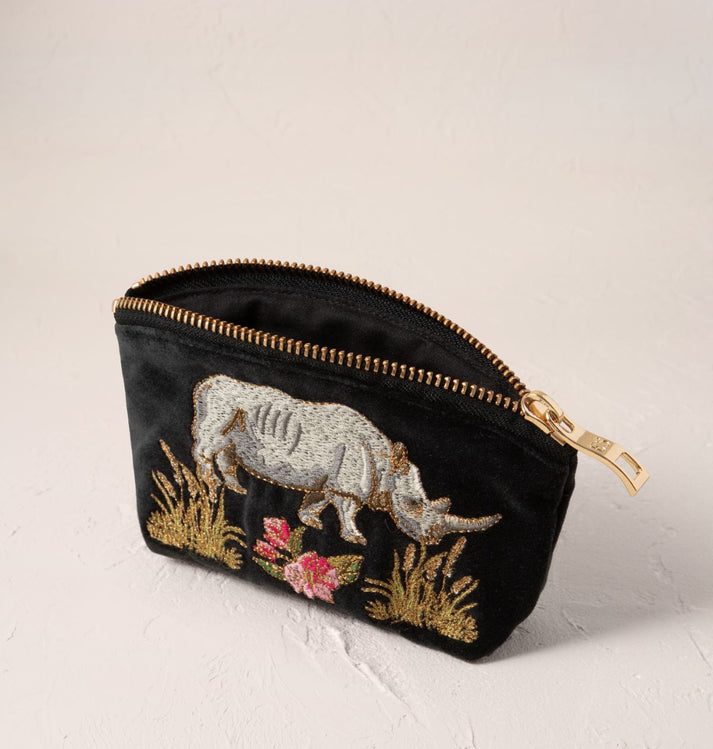 Wild Rhino Coin Purse - Charcoal