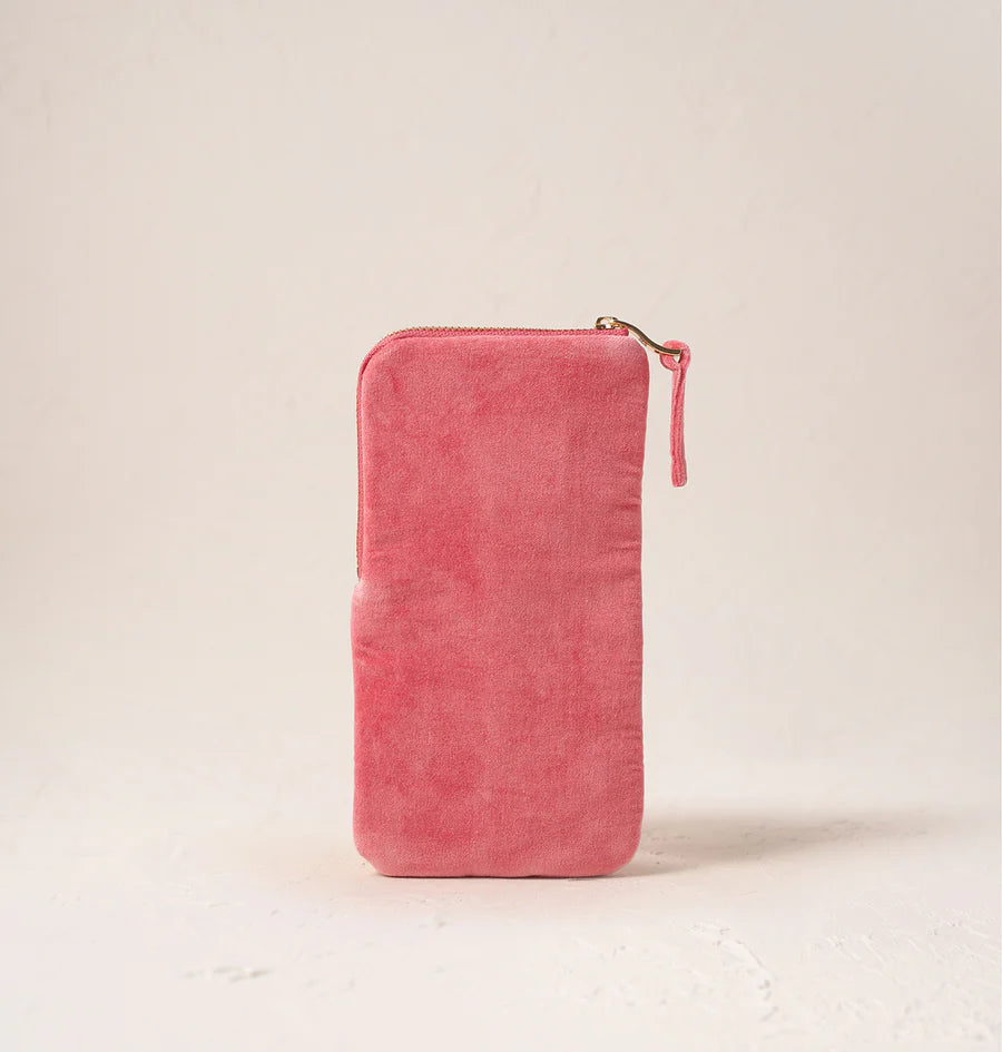 Wild Zebra Palm Glasses Case - Blush Pink
