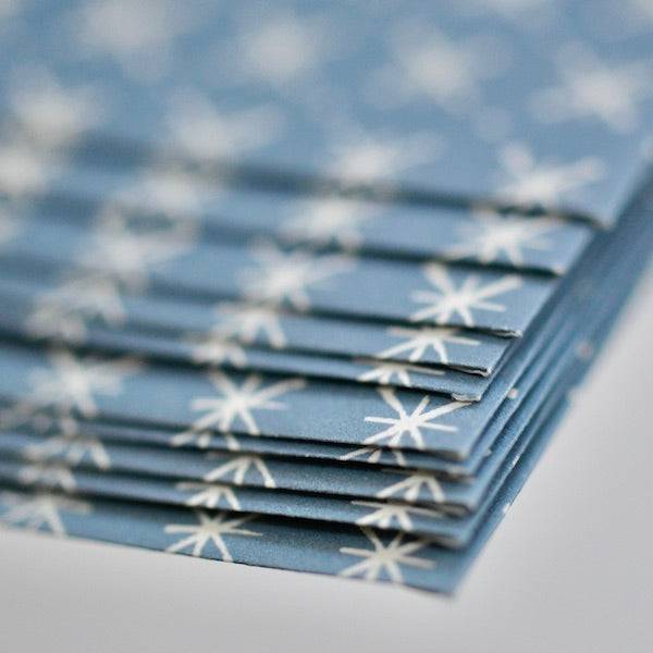 Packet of 10 Patterned Envelopes - Little Stars Faded Denim