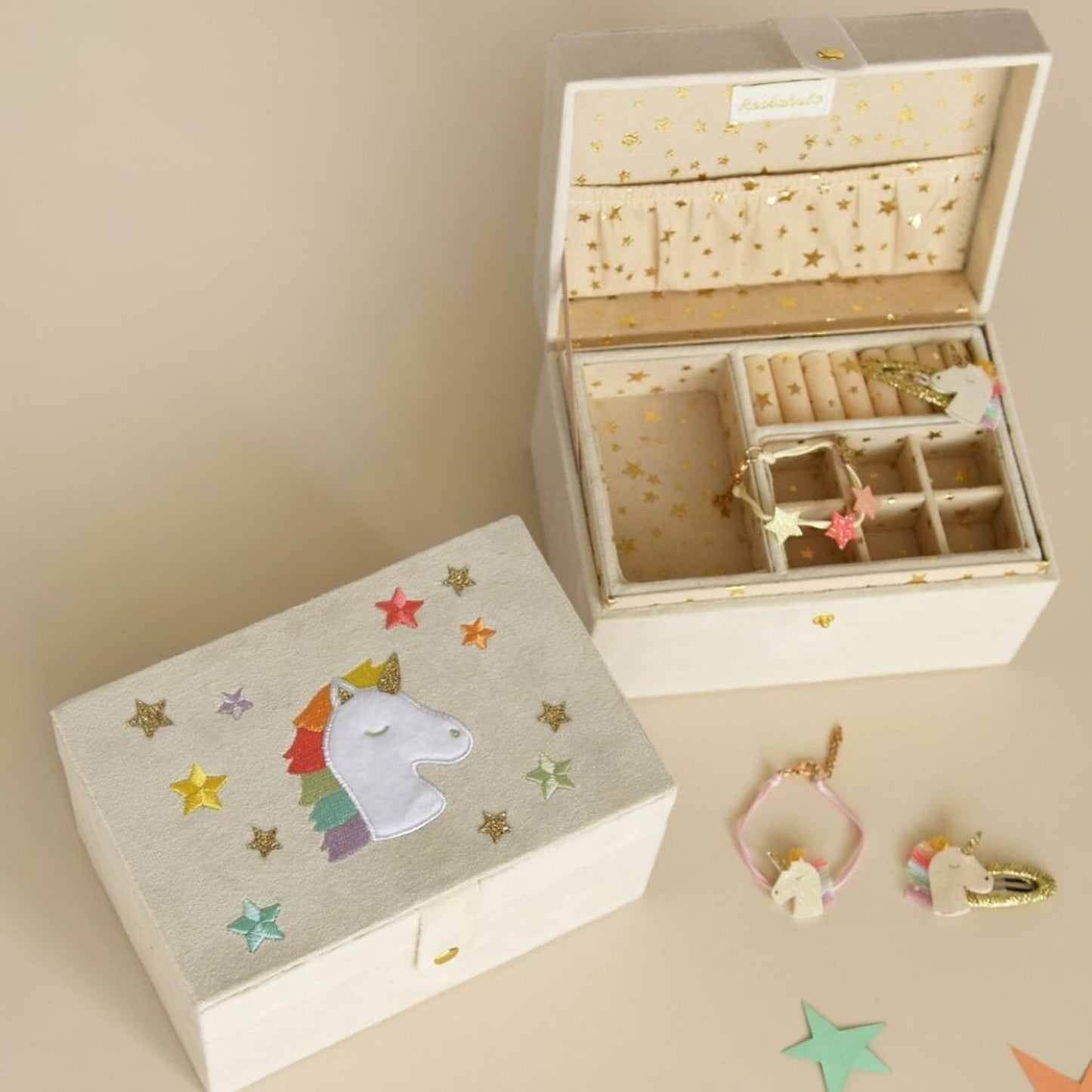 Rainbow Unicorn Large Jewellery Box