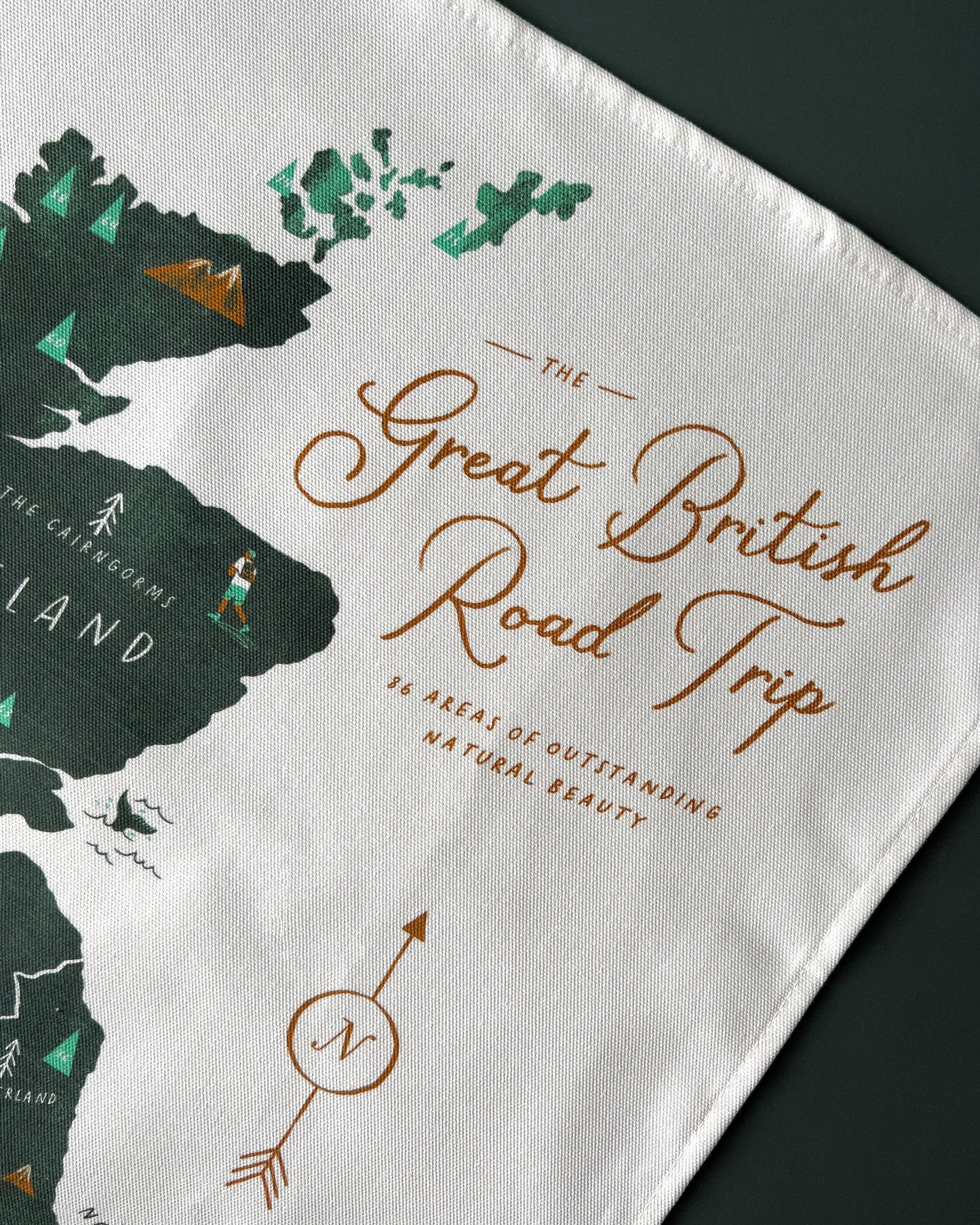 Great British Road Trip Tea Towel
