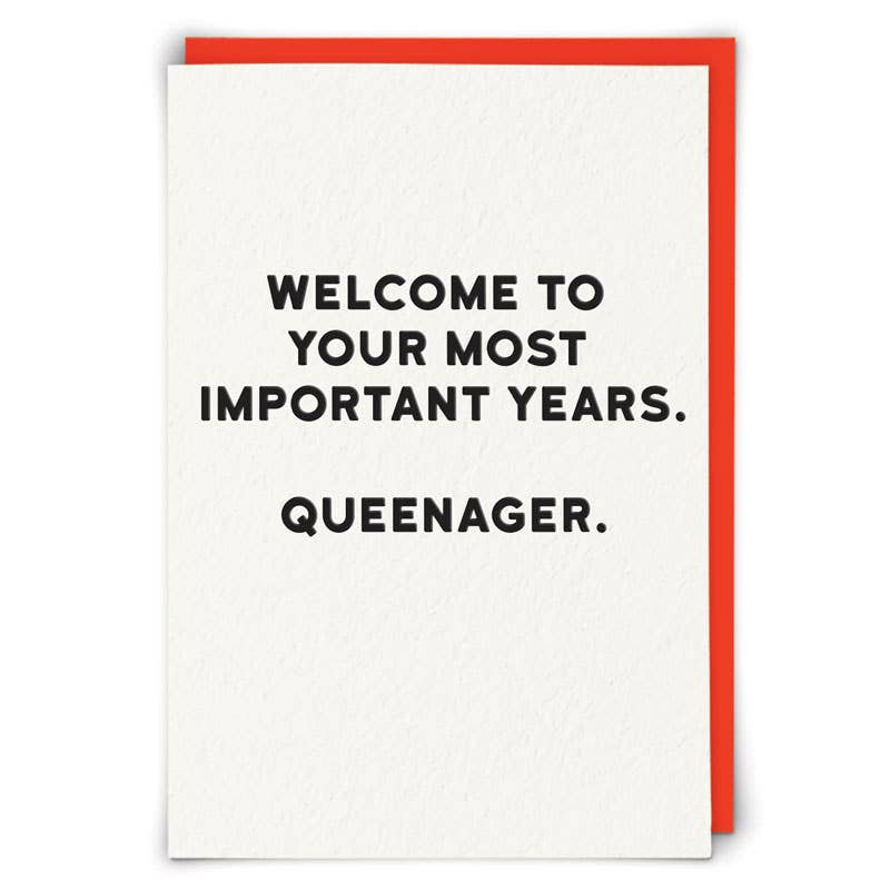 Queenager Greetings Card