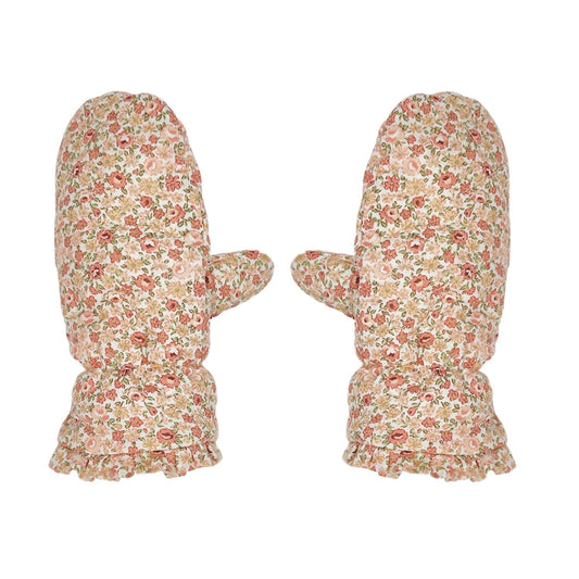 Margot Floral Quilted Mittens Age 3 - 6