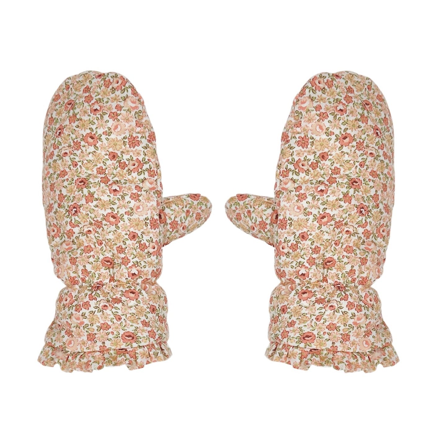 Margot Floral Quilted Mittens Age 3 - 6