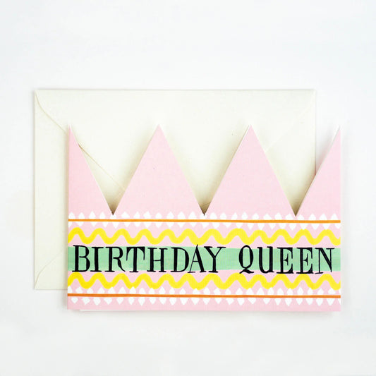 Birthday Queen Card - Party Hat