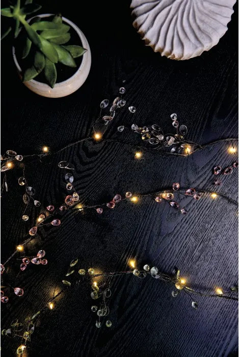 Clear Crystal Blossom Lights - Battery