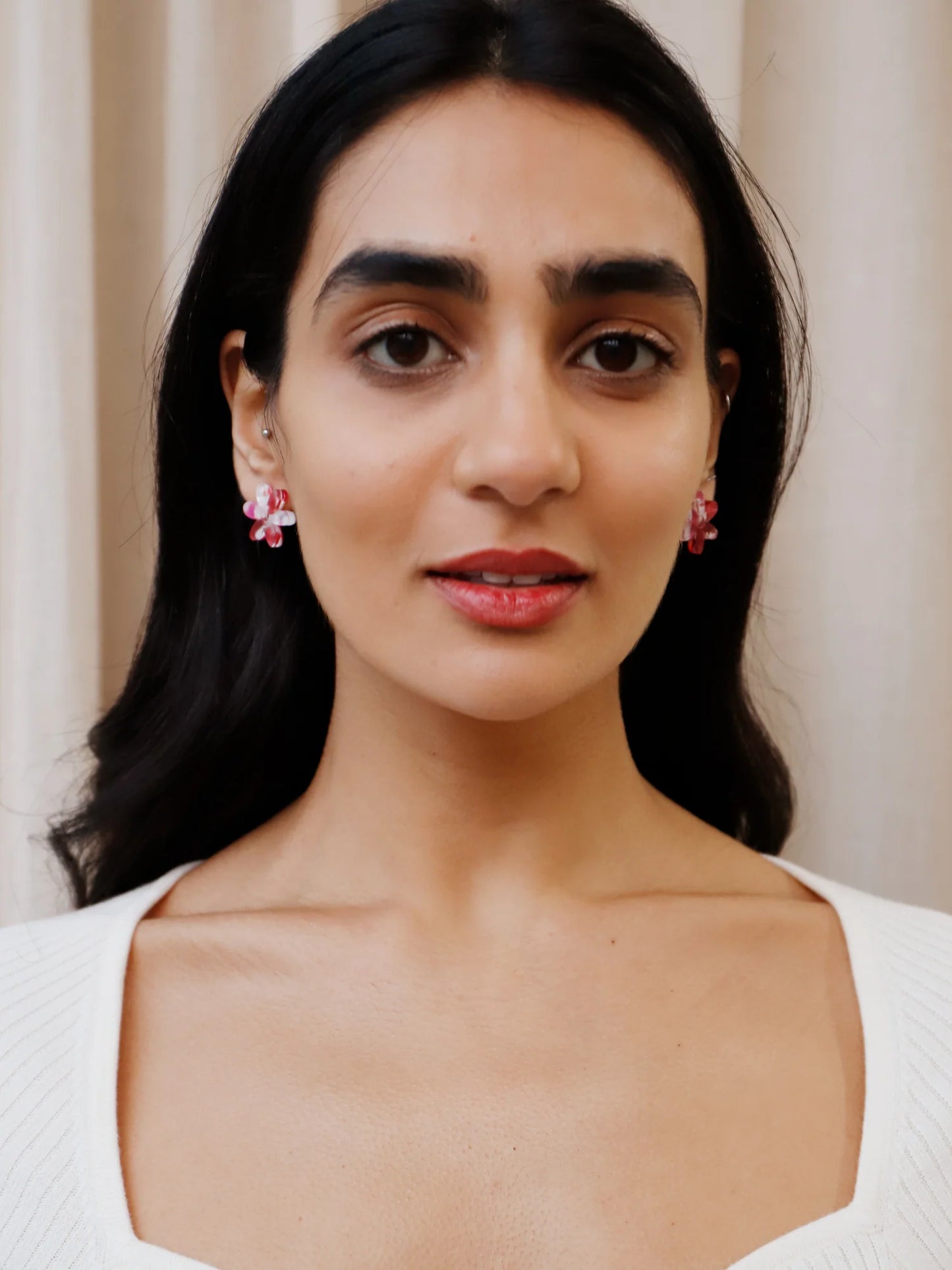 Caia Studs in Raspberry Crush