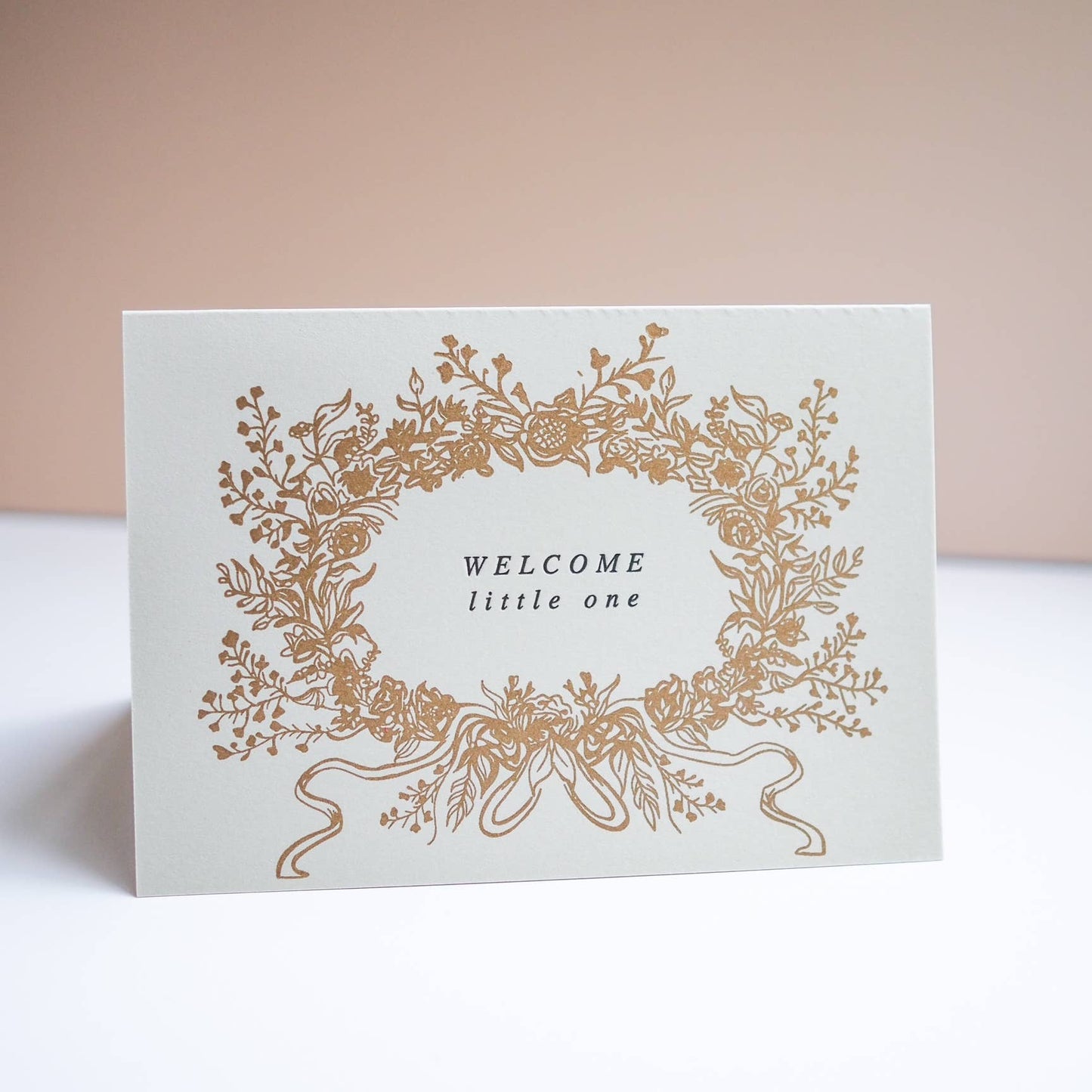 Welcome little one floral card new baby newborn