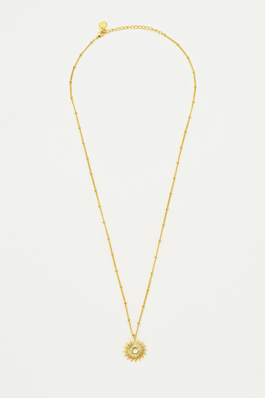 Full Sunburst Gold Plated Necklace