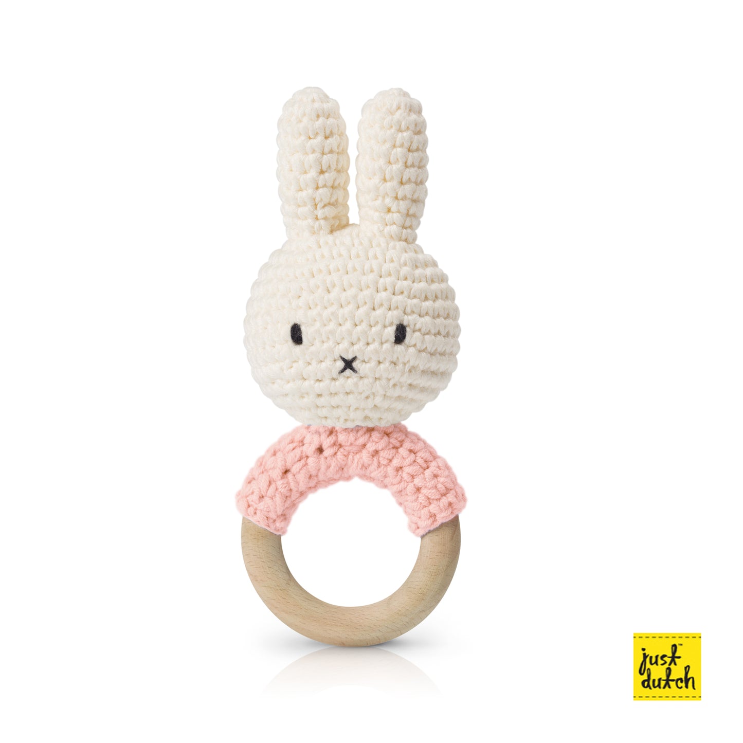 Miffy Crochet Teether rattle - Pastel Pink