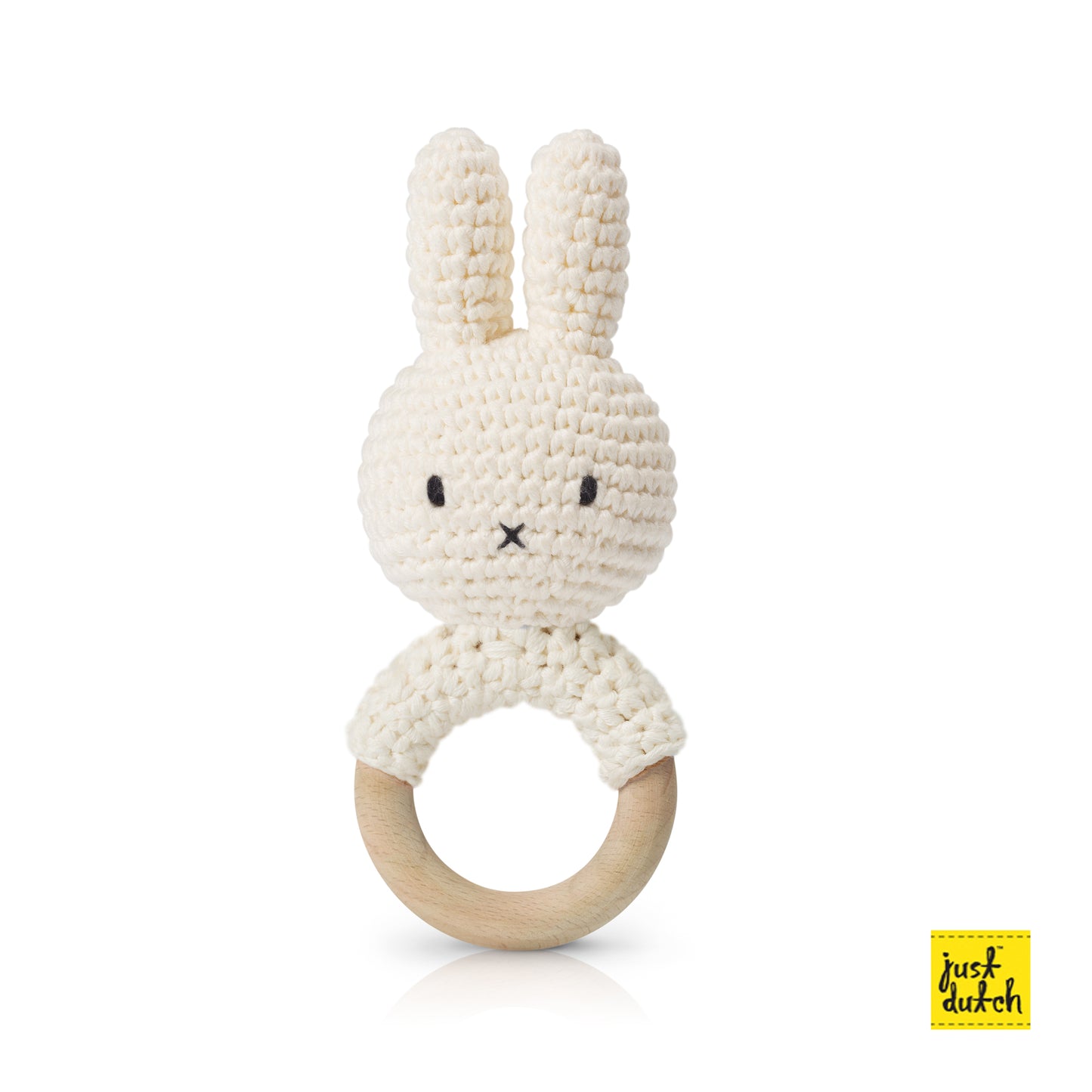 Miffy Crochet Teether rattle - White