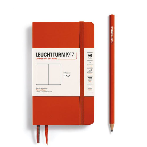 Leuchtturm A5 Plain Hardback Notebook - Red Fox