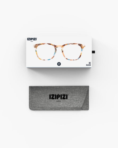 Unisex Reading Glasses - Style E - Colour Blue Tortoise +2.5