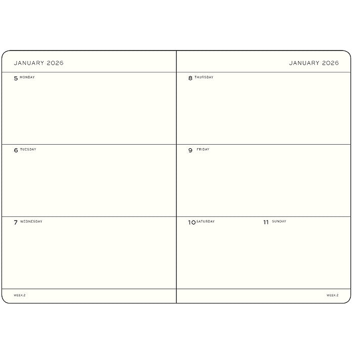 Leuchtturm 2025/2026 18 Month Weekly Planner and Notebook A5 - Spring Leaf