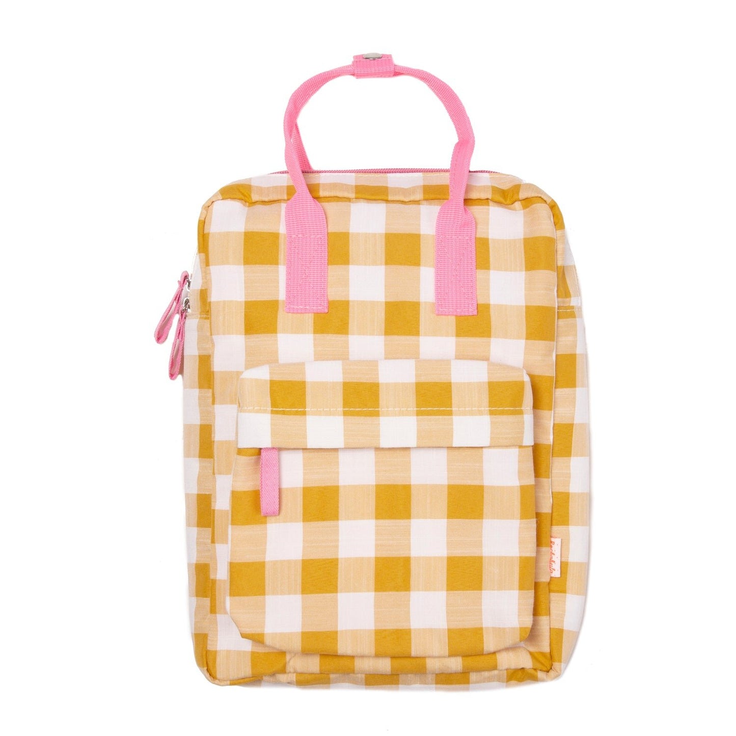 Retro check Rucksack Yellow/Pink
