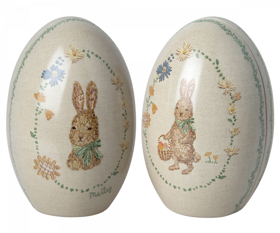 Easter egg Metal - Blue -Large