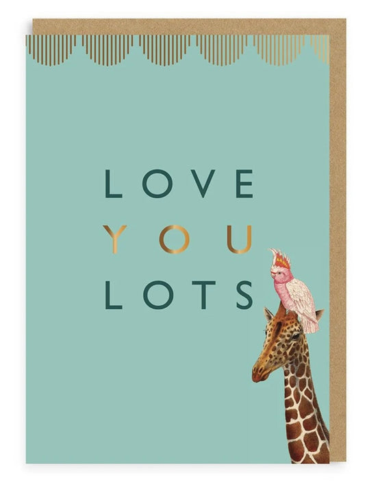Love You Lots Giraffe Card