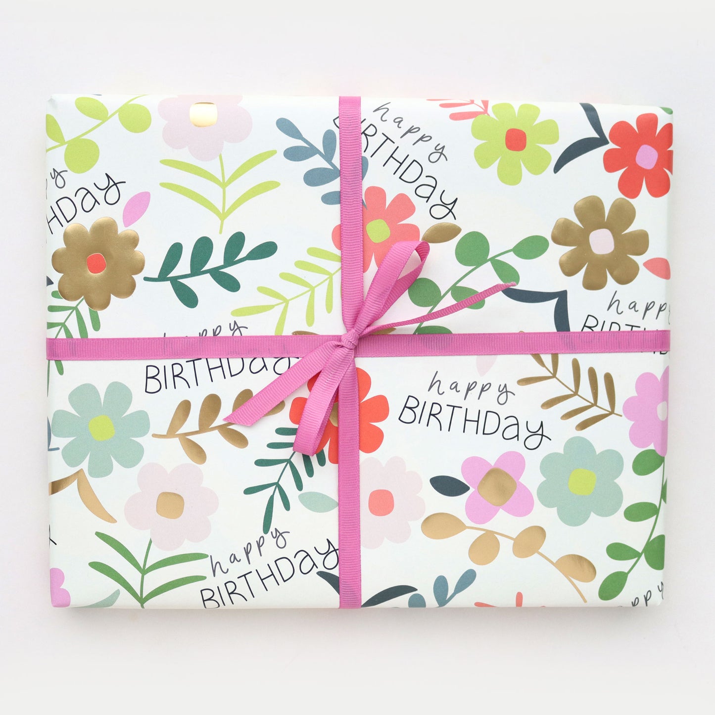 Funtastic Birthday Floral Roll Wrap