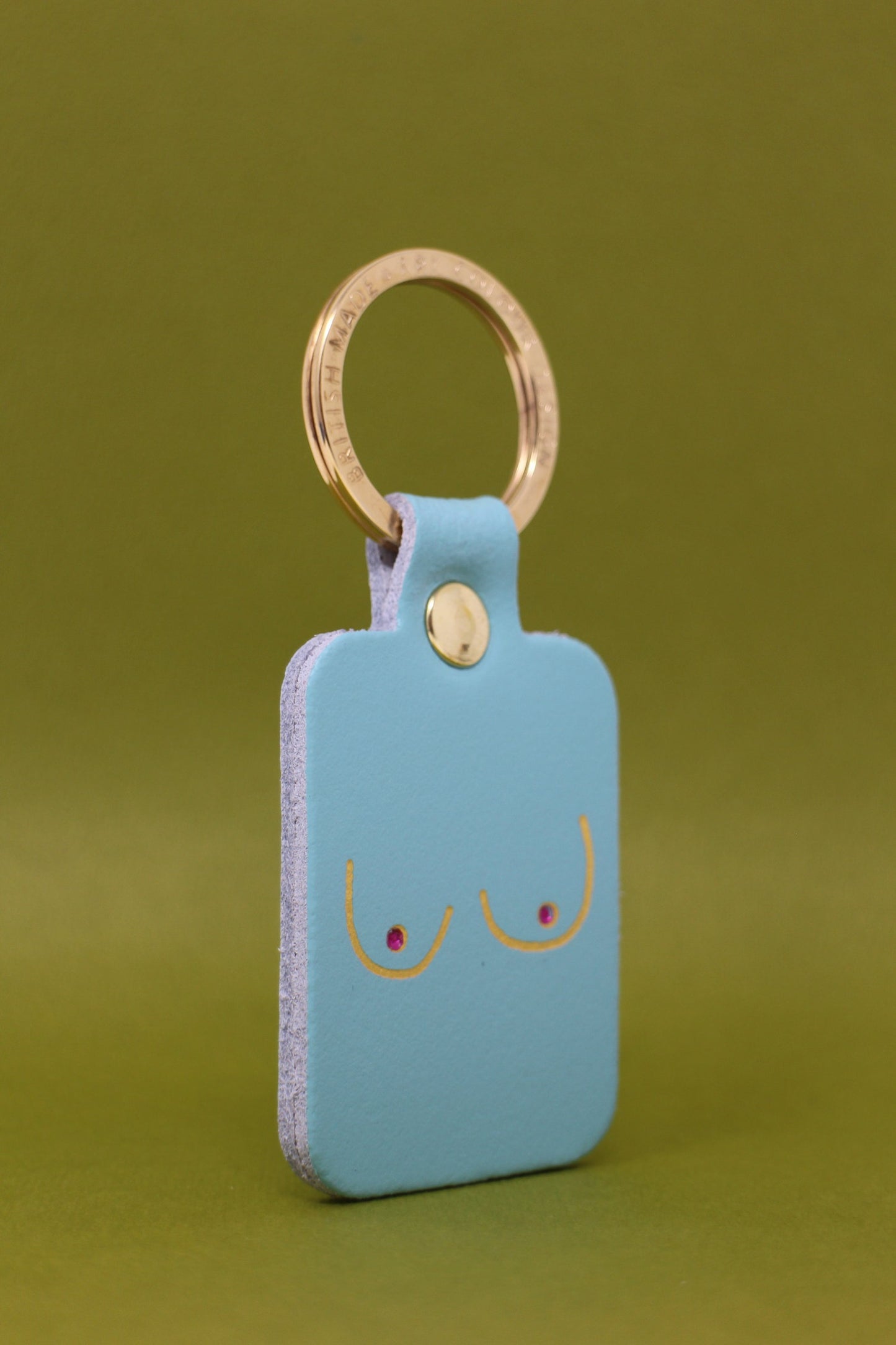 Boobs Key Fob Turquoise