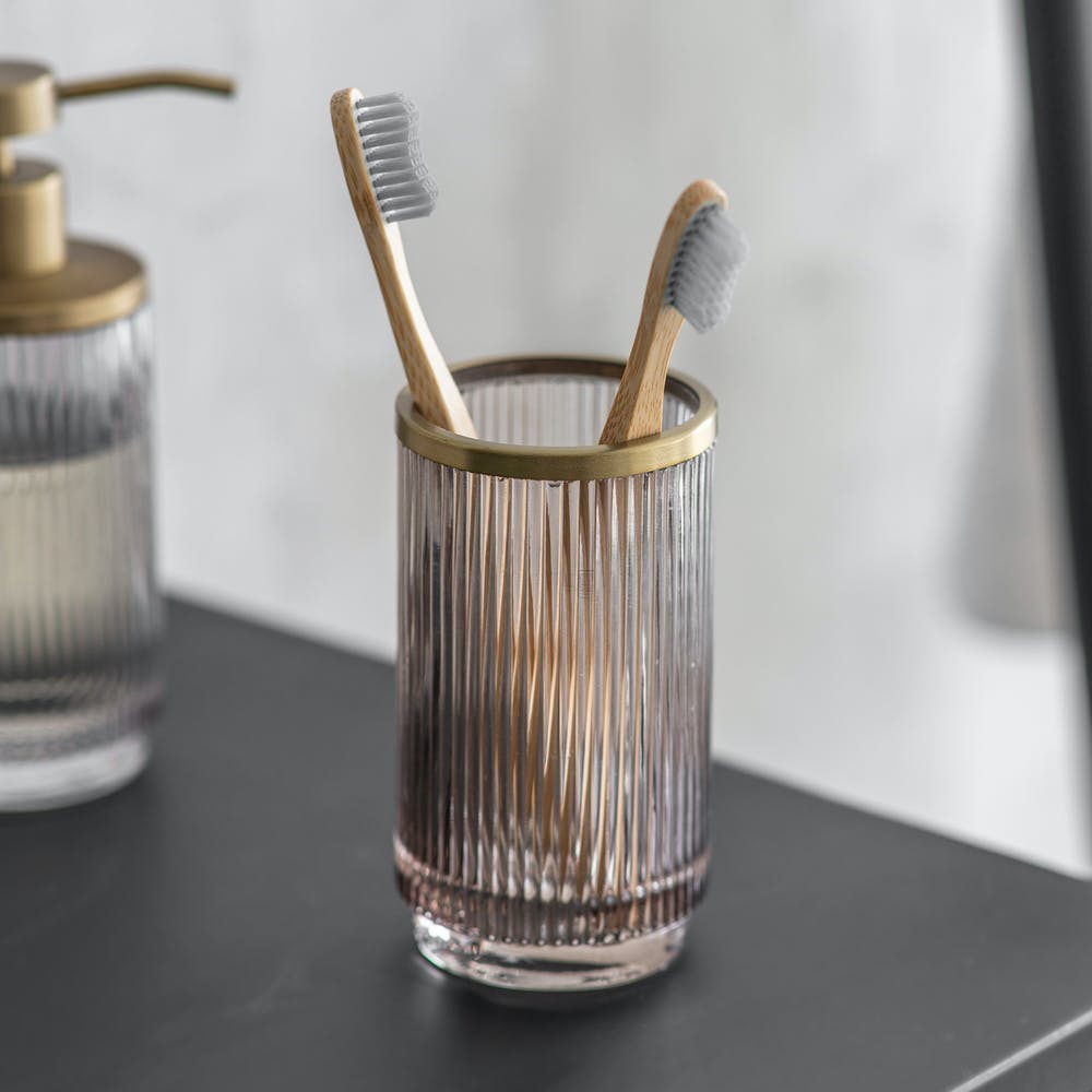 Glass Adelphi Toothbrush Holder