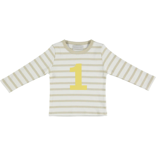 Age 1 Sand and White Breton Striped T-Shirt