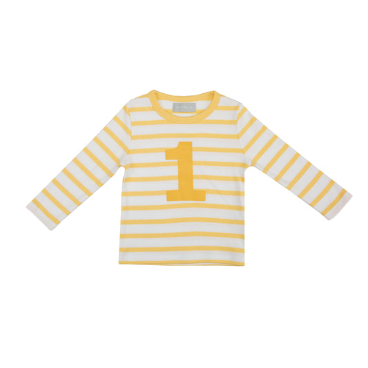 Age 1 Buttercup and White Breton Striped T-Shirt