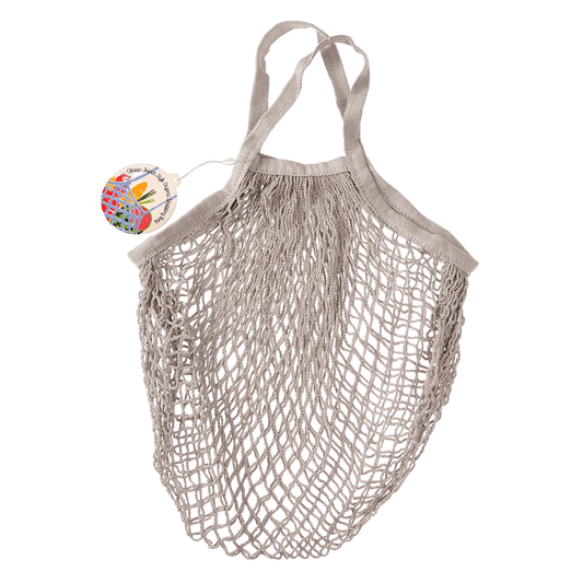 String Bag in Organic Cotton - Pale Grey