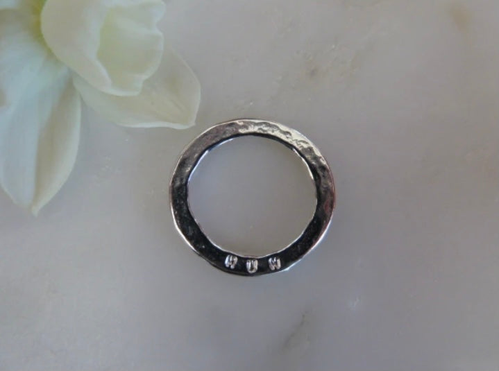 Sterling Silver Sentiment Disc - Mum