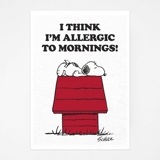 Allergic to Mornings Tea Towel