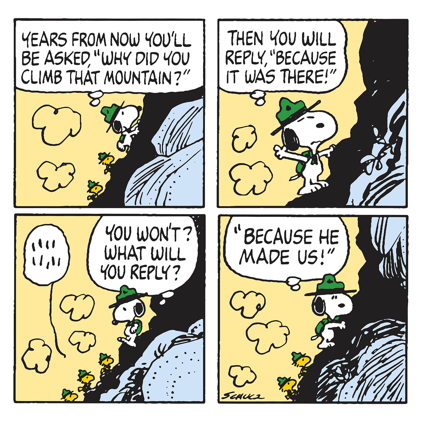 Snoopy - Climbing a Mountain