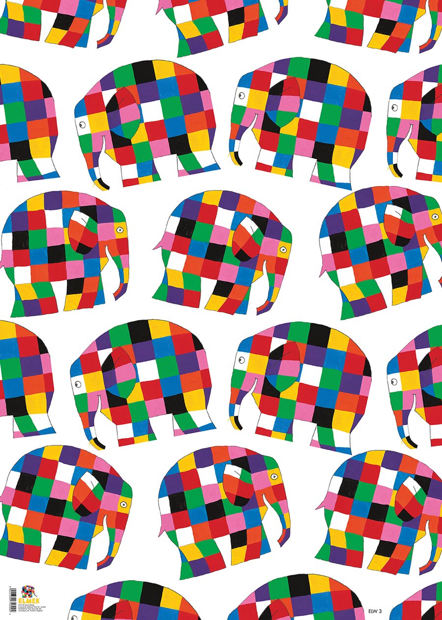 Elmer the Elephant Gift Wrap
