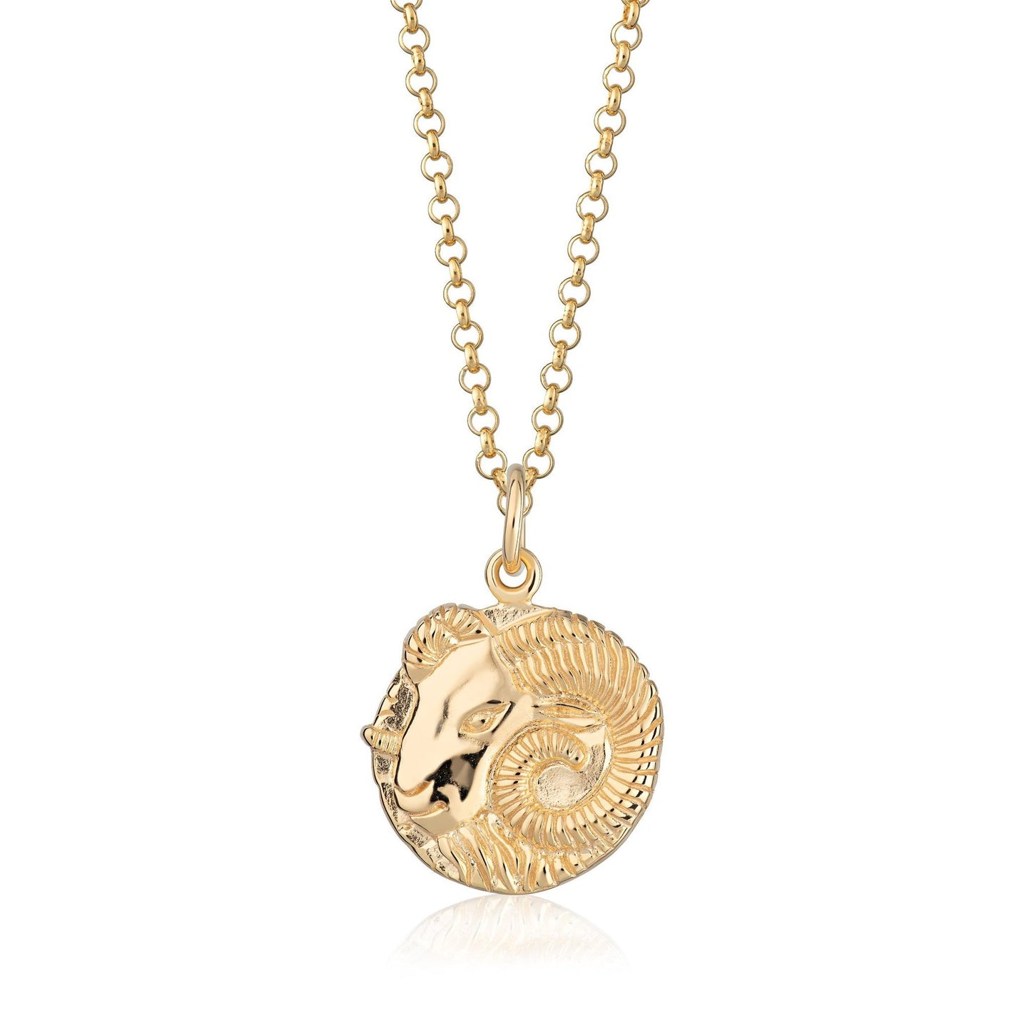 Gold Aries Zodiac Necklace