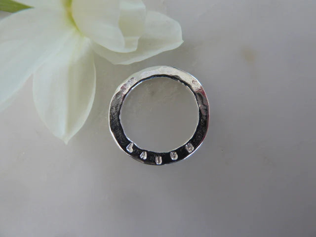 Sterling Silver Sentiment Disc - Laugh