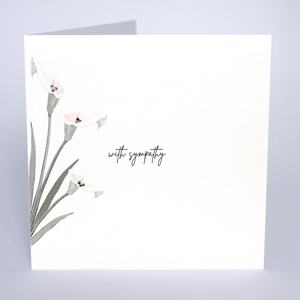 With Sympathy Card (Lilies)