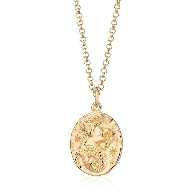 Gold Capricorn Zodiac Necklace