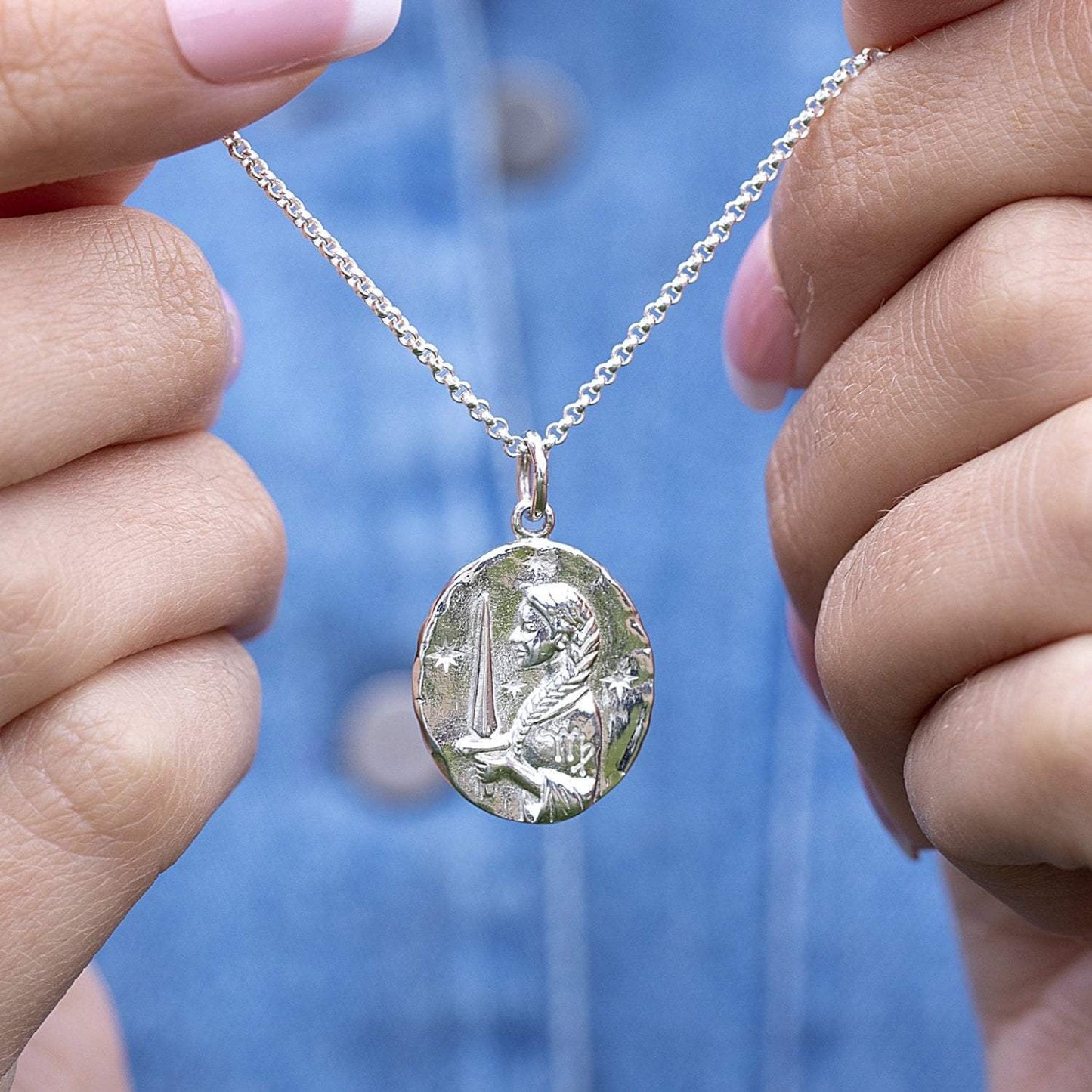Silver Virgo Zodiac Necklace