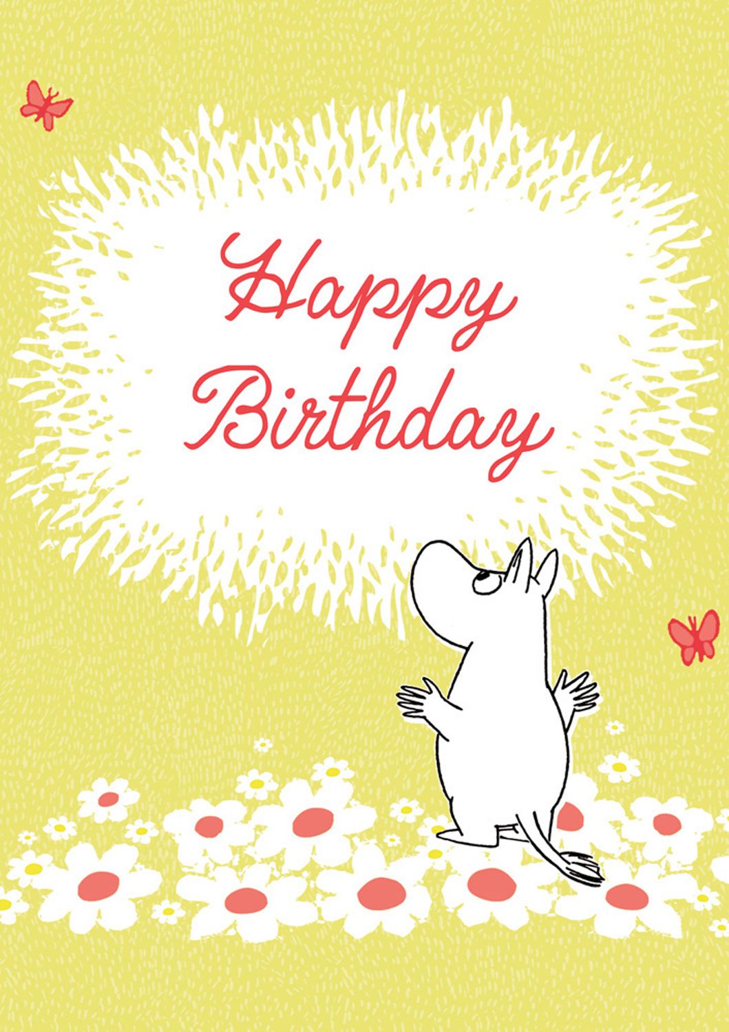 Moomin Flowers Happy Birthday