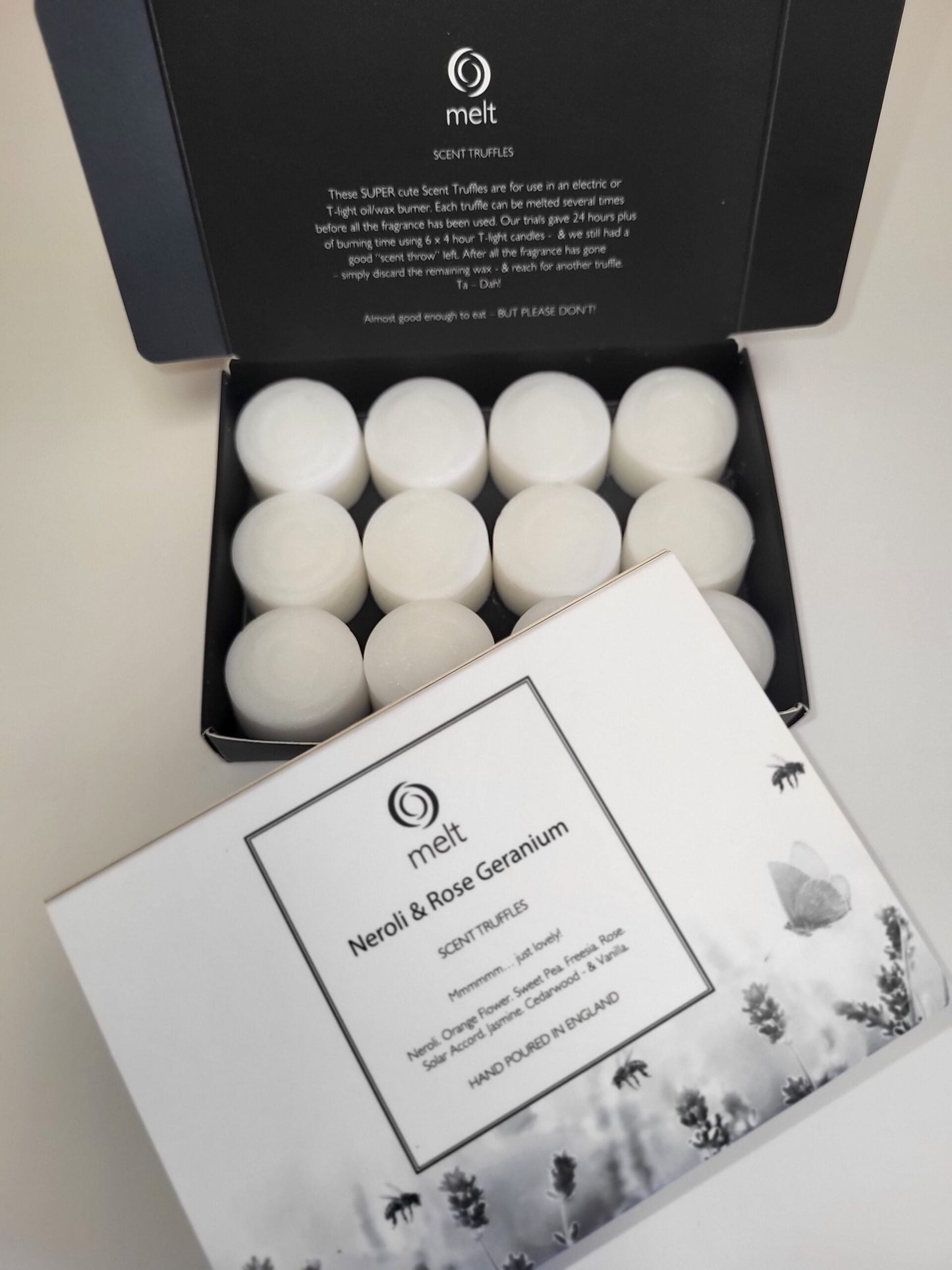 Neroli and Rose Geranium Melt Candles