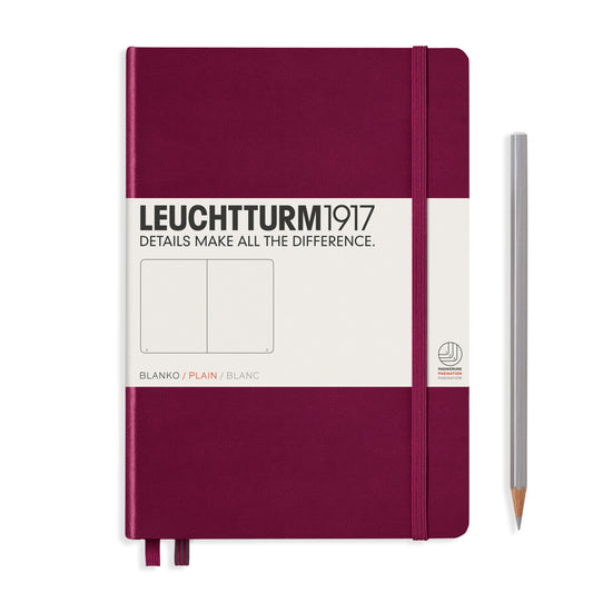 Leuchtturm A5 Plain Notebook Port Red