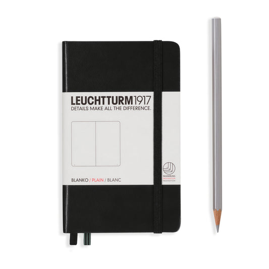Leuchtturm A6 Plain Notebook Black