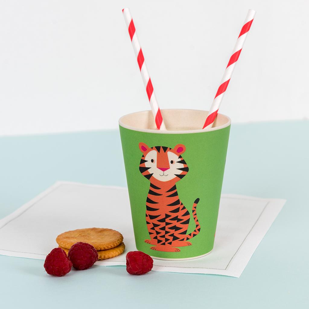 Teddy the Tiger Bamboo Beaker