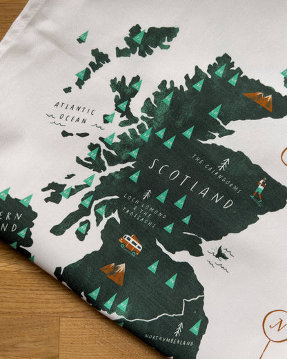 Great British Road Trip Tea Towel