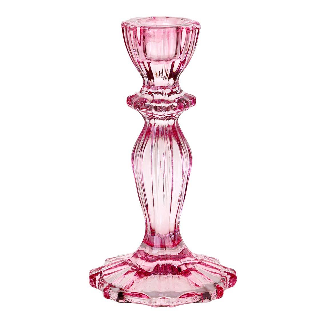 Pink Glass Candle Holder | Mothers Day | Home Decor | Gift |