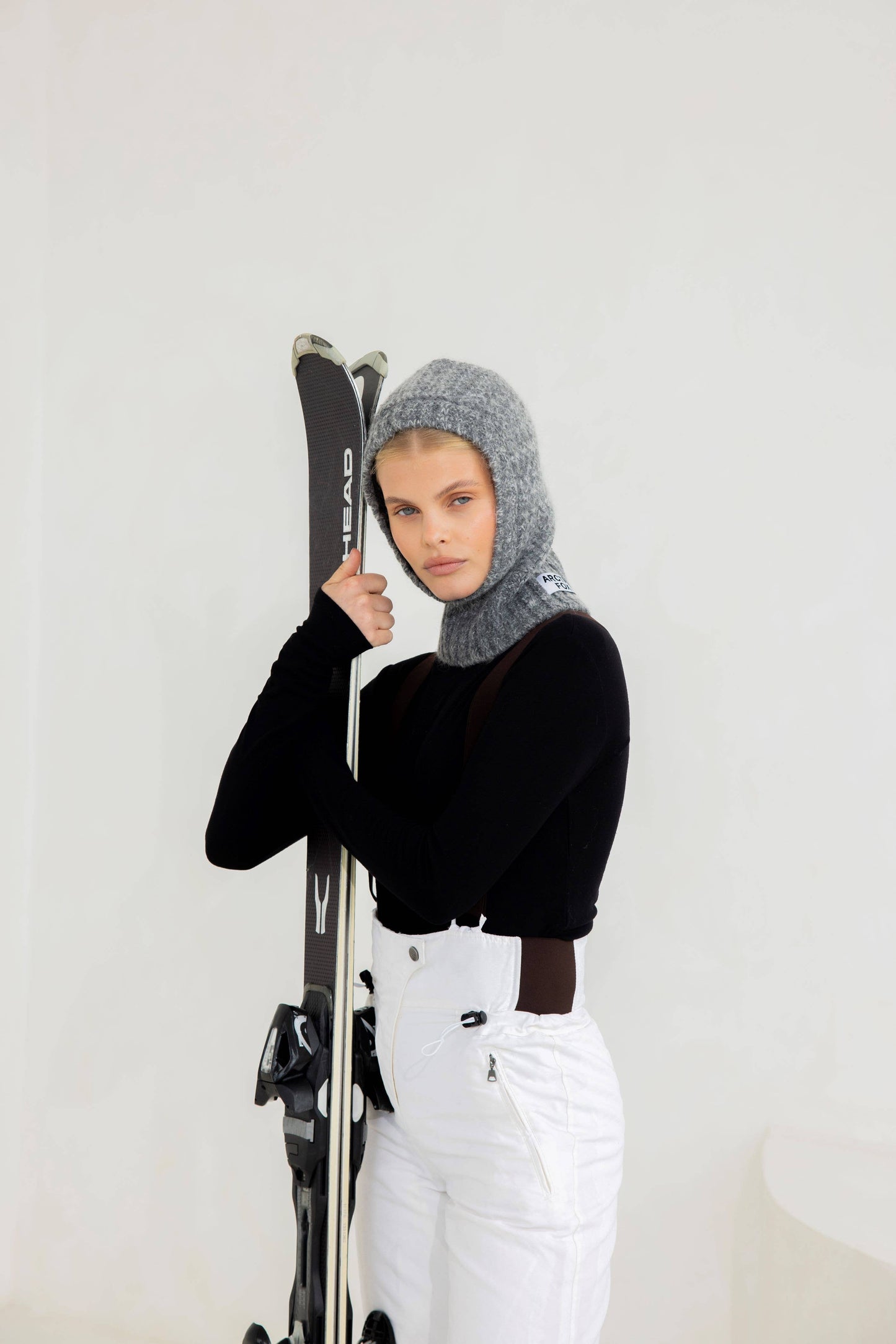 The Alpaca Balaclava Fitted Hood - Alpine Cloud - AW25